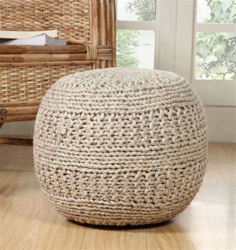 round pouf ottoman